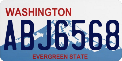 WA license plate ABJ6568