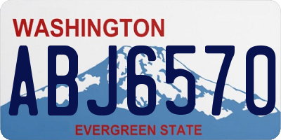 WA license plate ABJ6570