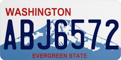 WA license plate ABJ6572
