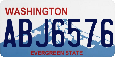 WA license plate ABJ6576
