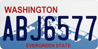 WA license plate ABJ6577