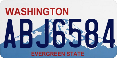 WA license plate ABJ6584