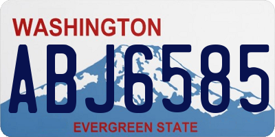 WA license plate ABJ6585