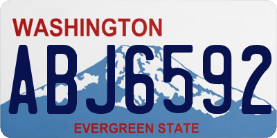 WA license plate ABJ6592