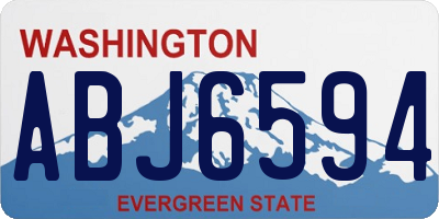 WA license plate ABJ6594