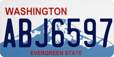 WA license plate ABJ6597