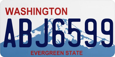 WA license plate ABJ6599