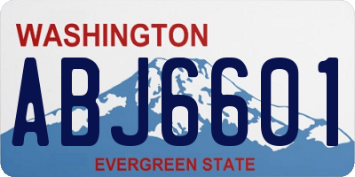 WA license plate ABJ6601