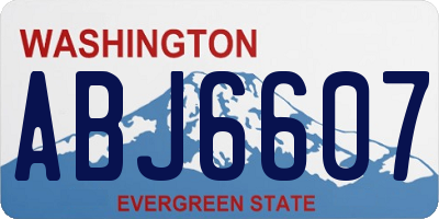 WA license plate ABJ6607