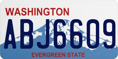 WA license plate ABJ6609