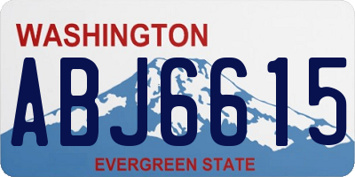 WA license plate ABJ6615