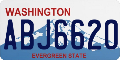 WA license plate ABJ6620