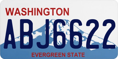 WA license plate ABJ6622