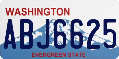 WA license plate ABJ6625