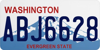 WA license plate ABJ6628
