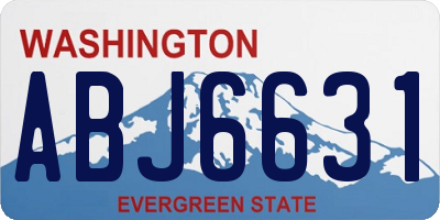 WA license plate ABJ6631