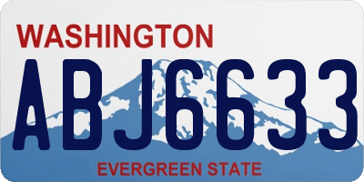 WA license plate ABJ6633