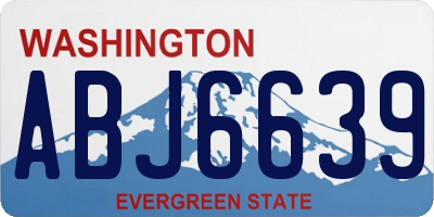 WA license plate ABJ6639