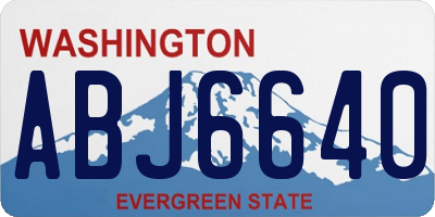 WA license plate ABJ6640