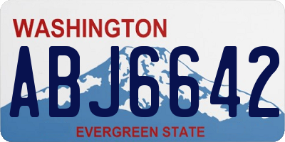 WA license plate ABJ6642