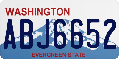 WA license plate ABJ6652