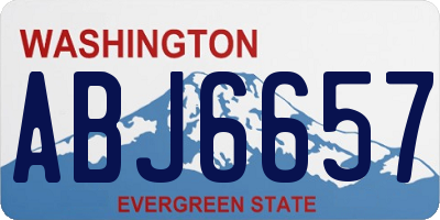 WA license plate ABJ6657