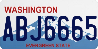 WA license plate ABJ6665