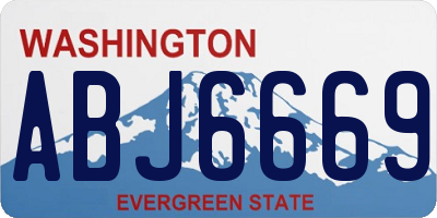 WA license plate ABJ6669