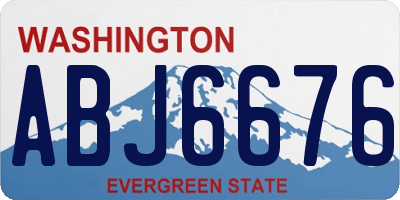 WA license plate ABJ6676