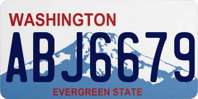 WA license plate ABJ6679
