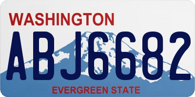 WA license plate ABJ6682