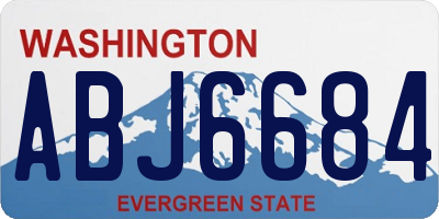 WA license plate ABJ6684