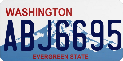 WA license plate ABJ6695