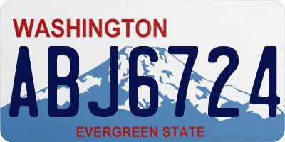 WA license plate ABJ6724