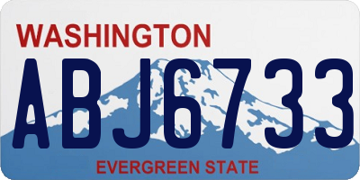 WA license plate ABJ6733