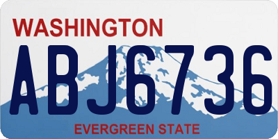 WA license plate ABJ6736