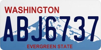 WA license plate ABJ6737