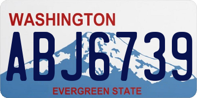 WA license plate ABJ6739