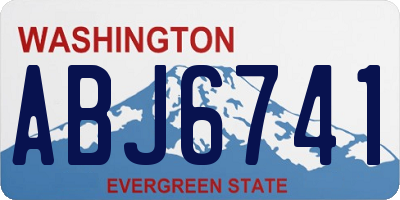 WA license plate ABJ6741