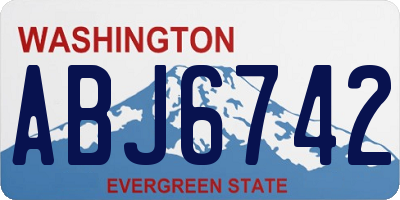 WA license plate ABJ6742
