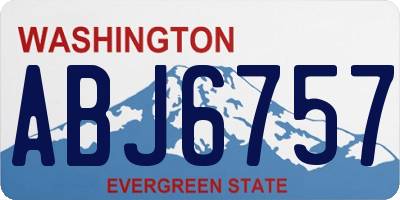 WA license plate ABJ6757