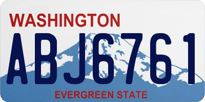 WA license plate ABJ6761