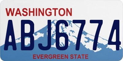 WA license plate ABJ6774