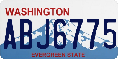 WA license plate ABJ6775