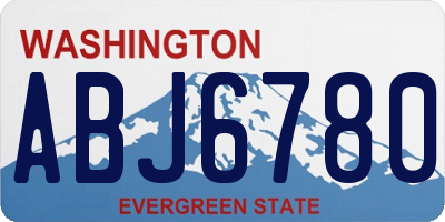 WA license plate ABJ6780