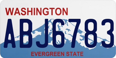 WA license plate ABJ6783