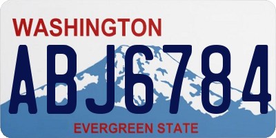 WA license plate ABJ6784
