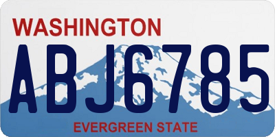 WA license plate ABJ6785