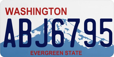 WA license plate ABJ6795