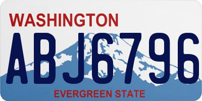 WA license plate ABJ6796